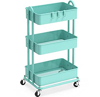 【中古】【輸入品・未使用】SimpleHouseware (シンプルハウスウェア) 高耐久3段メタルユーティリティローリングカート｜スカイマーケットプラス