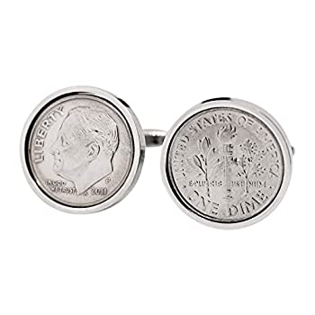 【中古】【インポート品・未当て嵌める】WorldcoinCufflinks カフスリンク ロジウムメッキ 10周年 一緒になる祝する 2011 純然たるペパーミント鋳貨