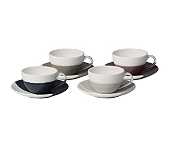 【中古】【インポート品・未当て嵌める】Royal Doulton 珈琲制作室 平ったい 白いこと 優勝杯\u0026平円盤 4個仕掛ける 瀬戸もの 交ぜ合わせる