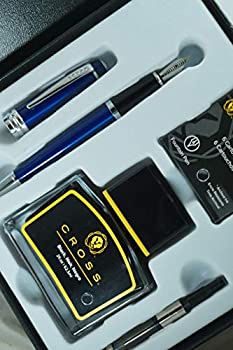 【中古】【輸入品・未使用】クロスリミテッドシリーズ ダイヤモンドカット マルチグルーブ センターリング ベイリー ミディアムポイント 万年筆 ギフトセット ボトルインク