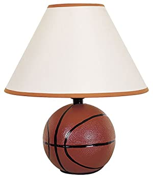 【中古】【輸入品・未使用】30.48cm テーブルランプ セラミックバスケットボールベース オレンジ仕上げ
