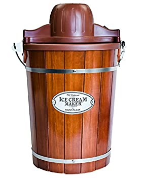 【中古】【輸入品・未使用】Nostalgia ICMP600WD Vintage Collection 6-Quart Wood Bucket Electric Ice Cream Maker with Easy-Clean Liner by Nostalgia