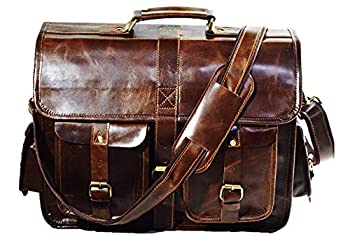【中古】【インポート品・未当て嵌める】Urban Dezire 16in なめし革 ユニ一発やる バッファローレザー 飛脚屋御徒面子 万覚え帳マイコン ブリーフ容れもの サッチェル その他-パソコン・周辺機器