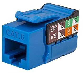 【中古】【輸入品・未使用】cat6?rj45?Keystoneジャック、V - Maxシリーズ???ブルー色???（50パック）