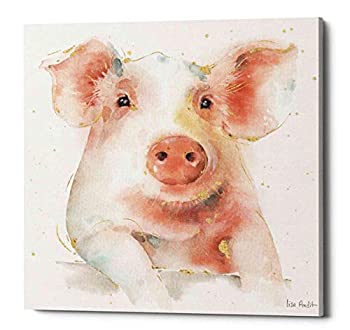 【中古】【輸入品・未使用】Epic Graffiti Farm Friends Iii Lisa Audit作 ジークレー キャンバスウォールアート ピンク