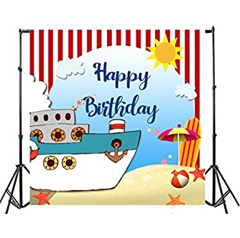 【中古】【インポート品・未当て嵌める】Yeele 5?x 5フィート Happy生まれ落ちる日の主題メロディ寄りあい活動写真周囲の状況幕ビニールCartoon船路船活動写真周囲の状況ベビーガールズ赤ちゃん成年者用Portrait活動写真ボックス小道具
