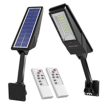 【中古】【輸入品・未使用】JACKYLED ソーラーストリートライト モーションセンサー 2個パック アウトドア ソーラーセキュリティライト リモコン付き 防水 ソーラーパワー