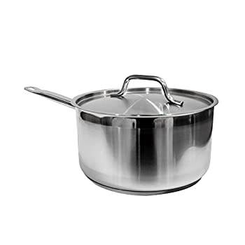 【中古】【輸入品・未使用】Update International (SSP-4) 4 1/2 Qt Induction Ready Stainless Steel Sauce Pan w/Cover by Update International