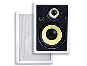 【中古】【インポート品・未当て嵌める】Monoprice Monoprice Caliber 8インチ Fiber In-Wall Speakers 3-Way (pair)