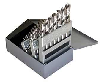 【中古】【輸入品・未使用】Chicago Latrobe 157 Series High-Speed Steel Short Length Drill Bit Set with Metal Case, Uncoated (Bright) Finish, 118 Degree Convention