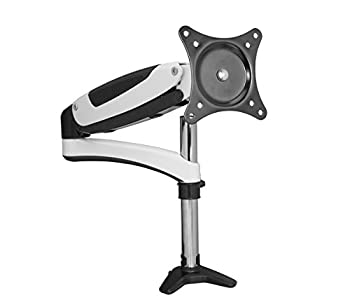 【中古】【インポート品・未当て嵌める】FULL-MOTION EASY ACCESS SINGLE MONITOR DESK MOUNT - WHITE