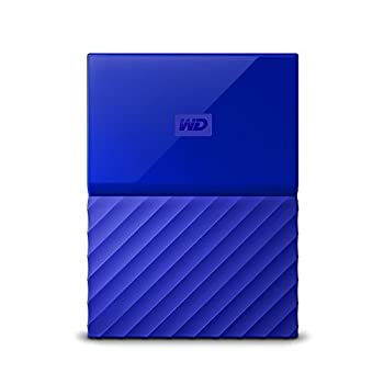 【中古】【輸入品・未使用】WD HDD ポータブル ハードディスク 2TB USB3.0 ブルー 暗号化 パスワード保護 ( PS4 / PS4pro 対応) 3年保証 My Passport WDBYFT0020BBL-WESN
