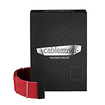 【中古】【インポート品・未当て嵌める】CableMod E続きもの Pro ModMesh スリーブケーブルキット EVGA G5 / G3 / G2 / P2 / T2用 (赤いこと)