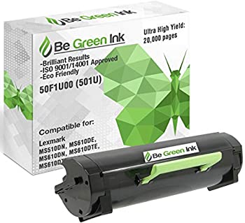 【中古】【インポート品・未当て嵌める】Be Green Ink Lexmark 50F1U00 (501U) ウルトラハイイールド取り替えっこトナーカートリッジ 501U 相応う機種: Lexmark MS510, MS510dn, MS610, MS610de, M