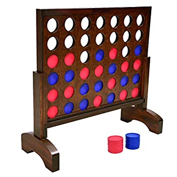 【中古】【輸入品・未使用】GoSports ジャイアント木製4列ゲーム - クラシックホワイトまたはダークステインから選択 - 幅2フィート - 家族で楽しんでコイン、ケース、ルー