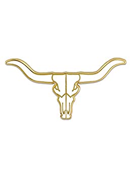 【中古】【輸入品・未使用】PinMart テキサス 牛 スカル ロングホーン ウェスタン 角 エナメル ラペルピン ジュエリー 25