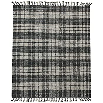 【中古】【インポート品・未当て嵌める】Amer Rugs HMP20203 ハンプトンラグ 濃灰色