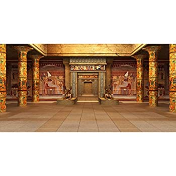 【中古】【輸入品・未使用】Leowefowa 15x10フィート 大型ビニール写真背景 古代エジプトの墓 壁画柱 古代寺院 インテリア背景 写真撮影 イベント 撮影 パーティー 装飾 ス
