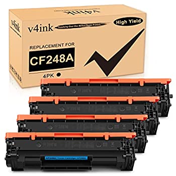 【中古】【輸入品・未使用】V4INK 4パック 互換48Aトナーカートリッジ HP 48A CF248Aトナーカートリッジ ブラックインク HP Pro M15w M15a M16w M16a MFP M29w M29a M28w M2