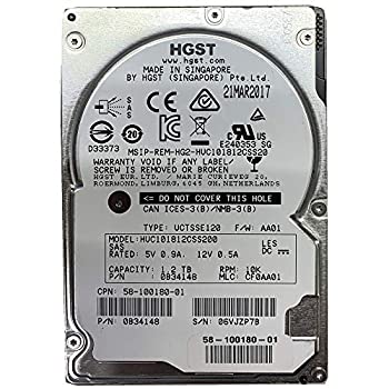 【中古】【輸入品・未使用】HGST 1.2TB HDD 10K RPM 2.5インチ 12Gb/s SAS ハードディスクドライブ モデル:HUC101812CSS200 DP/N:0KV02 17,125円