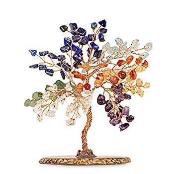 【中古】【輸入品・未使用】Karma and Luck ? 強さと成長 ? オリジナルチャクラストーン 風水 あなたの夢を明らかにする小さな生命の樹 天然メノウベースに銅線でハンドラ｜スカイマーケットプラス