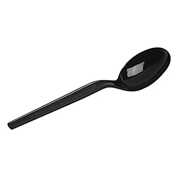 【中古】【輸入品・未使用】スープスプーン、ブラック、中重量、pk1000