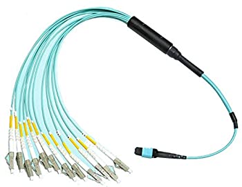 【中古】【輸入品・未使用】eb-link om3光ファイバパッチコードケーブル、lc-mtp mpo-styleせず、12ストランド、ピン、アクア、15メートル( 49.2?Ft。)|スカイマーケットプラス