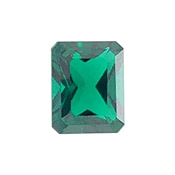 【中古】【輸入品・未使用】2.52???3.39?CTSの10?x 8?mm AA SI (少しIncluded ) emeraldcut-radiantロシアラボ作成エメラルド( 1?pc ) Loose宝石
