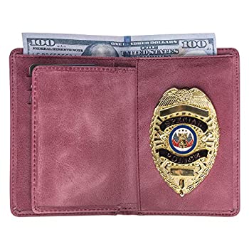 【中古】【輸入品・未使用】ポリスバッジ財布 オールレザー ピンバック ダスティローズピンク