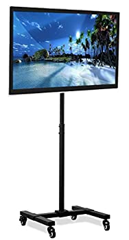 【中古】【インポート品・未当て嵌める】Mount-It! 鍵を掛ける車輪付き添い人モバイルテレビスタンド | 高さ調節する能力のある 旋回手押し車 13~42in 滑っこいダイアログボックスLCD LED映写幕用 | VESA