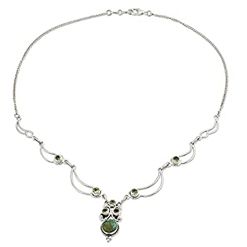 【中古】【輸入品・未使用】Novica multi-gem Reconstitutedターコイズスターリングシルバーペンダントネックレス' Radiantプリンセスinグリーン|スカイマーケットプラス