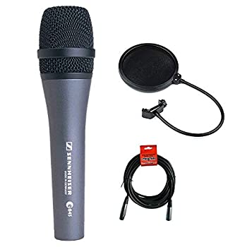 【中古】【輸入品・未使用】Sennheiser E845 スーパーカーディオイド ハンドヘルドダイナミックマイク XLR-XLRケーブルとポップフィルター付き|スカイマーケットプラス