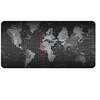 【中古】【輸入品・未使用】LL-COEUR XXL 世界地図マウスパッド ノートパソコン ゲームプレイマット オフィスデスクマット (1400 x 700 x 3 mm)