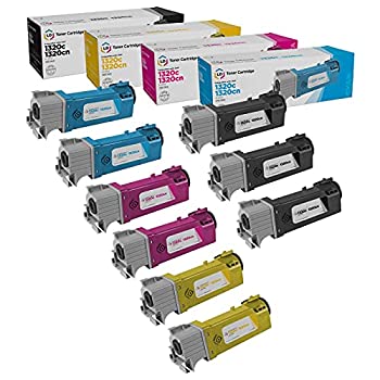 【中古】【インポート品・未当て嵌める】LD 取り替えっこトナーカートリッジ Dell Color Laser 1320c 大静電容量 (黒いこと、シアン2、マゼンタ2個、黄色、9容器に並べる)