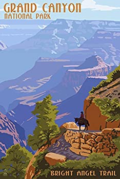 【中古】【輸入品・未使用】Grand Canyon National Park - Bright Angel Trail (24x36 Giclee Gallery Print, Wall Decor Travel Poster) by Lantern Press|スカイマーケットプラス