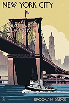 【中古】【輸入品・未使用】ニューヨーク市 ニューヨーク - ブルックリン橋 24 x 36 Giclee Print LANT-50295-24x36