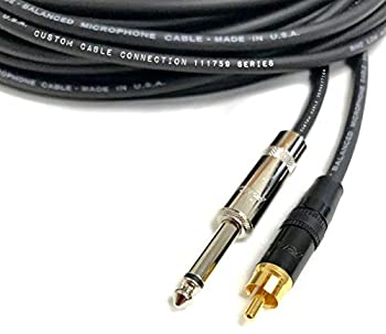 【中古】【輸入品・未使用】Custom Cable Connection 100フィート プロオーディオ 1/4インチ (6.35mm) TS→RCAモノラルケーブル