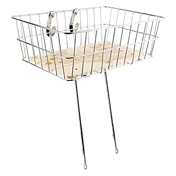 【中古】【輸入品・未使用】Sunlite Woody Front Basket, 18 x 13 x 6, Silver by Sunlite