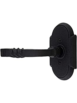 【中古】【輸入品・未使用】錬鉄製 アーチ型ロゼットドアセット サンカルロスレバー付き 右手通路 マットブラック