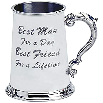 【中古】【輸入品・未使用】Best Man 1 Pint Drinking Tankard, Wedding Tankard