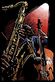 【中古】【インポート品・未当て嵌める】Jazz Band???Scratchboard 24 x 36 Giclee Print LANT-51055-24x36