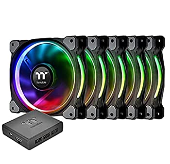 【中古】【インポート品・未当て嵌める】Thermaltake Riing Plus 12 RGB TT 割り増し金～版 120粍 ソフトウエア 丸型 12 抑えつける能力のあるなLED輪っか入れもの/放熱器気違い 5個パッ
