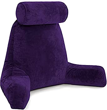 【中古】【インポート品・未当て嵌める】Husband Pillow - パープル、腕ビッグ裏リーディングベッドレスト、ぬいぐるみ記憶装置泡の塗りつぶし、バンジー、うつり変わりカバーオフネックロー