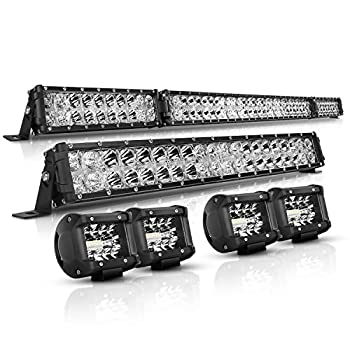 【中古】【インポート品・未当て嵌める】AutoFeel LEDライトバーキット、72000ルーメン OSRAM心付け52インチチ+ 22インチチ差し潮スポットビームコンボホワイトは点火装置赤ちょうちん導きました + 22\