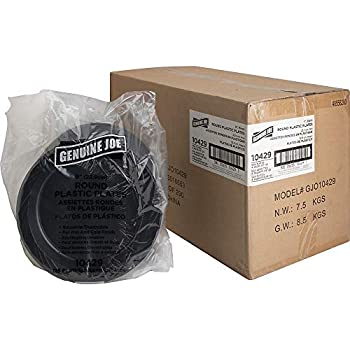 【中古】【輸入品・未使用】Genuine Joe ラウンドプラスチックブラックプレート 9インチ (500枚パック)