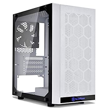 【中古】【輸入品・未使用】Silverstone SST-PS15W-G 【白+強化ガラスウィンドウ】 マイクロATX ミニDTX メッシュフロントパネル スチールボディ 強化ガラスサイドパネル