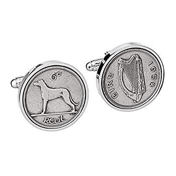 【中古】【インポート品・未当て嵌める】1958???Irish六ペンス???59th生まれ落ちる日present- Coin Cufflinks