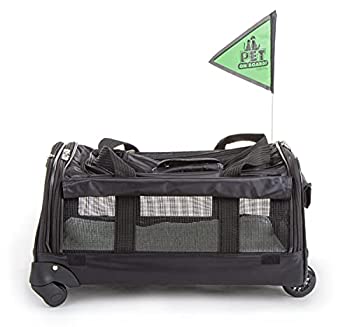 【中古】【インポート品・未当てはめる】Sherpa on Wheels Pet Carrier、黒いこと