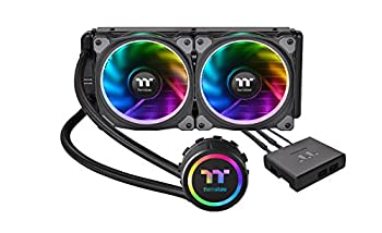 【中古】【輸入品・未使用】Thermaltake フローデュアルリングRGB240 TT プレミアムエディション PWM TR4 LGA2066 レディーAIO液体クーリングシステム CPU Coole 240mm CL-W
