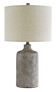 【中古】【輸入品・未使用】Signature Design by Ashley Linus モダン 25インチ セラミックテーブルランプ 天然石仕上げ